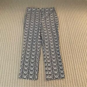 Jules & Leopold Geometric Black and White Stretch Capri Pants - Size: Medium
